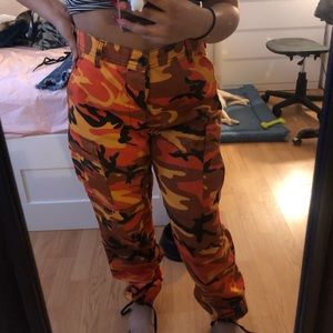 Rothco orange camo BDU pants